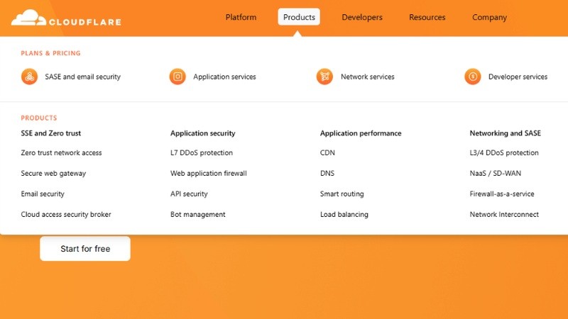 Các dịch vụ của Cloudflare