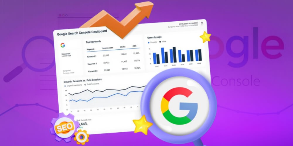 Biểu đồ thể hiện sự cải thiện hiệu suất website khi sử dụng Google Search Console hiệu quả