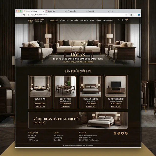 Showroom online Nội Thất Gỗ Decor BMT trưng bày sản phẩm chất lượng