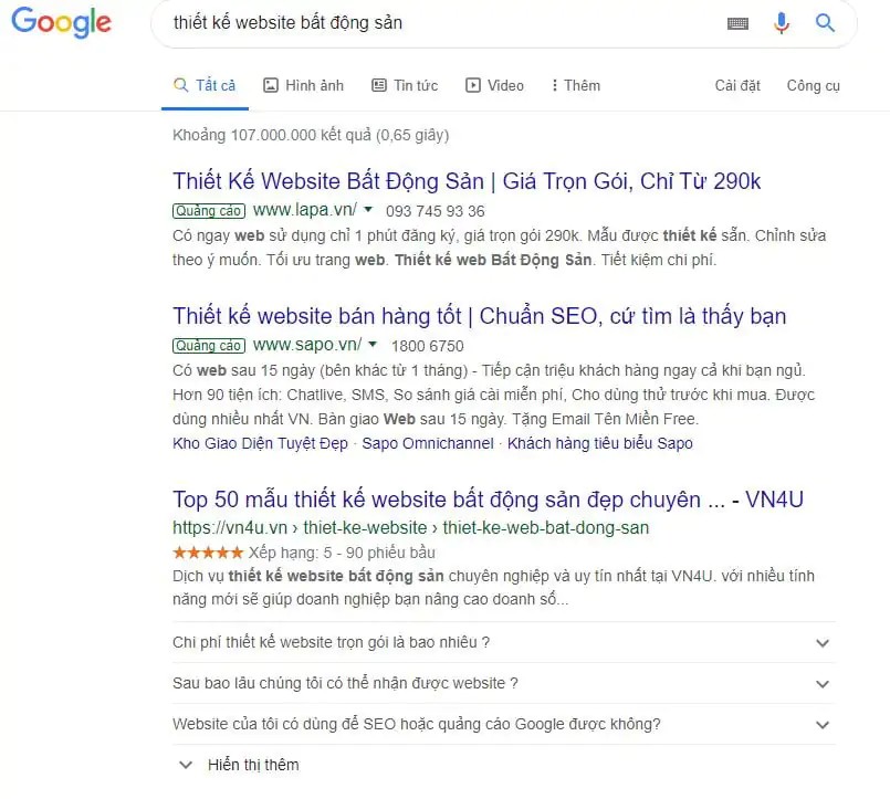 Hiển thị Schema đặc biệt trên Google