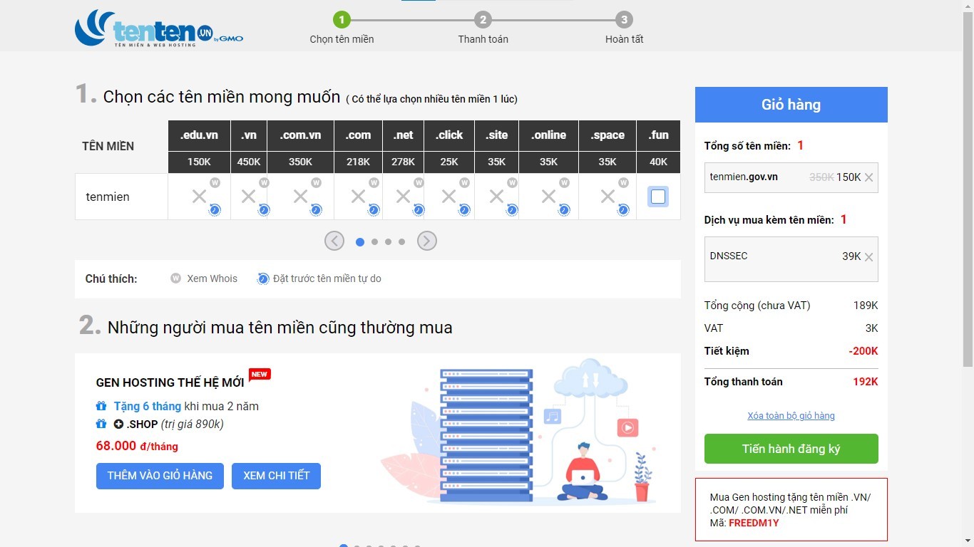 Điền thông tin chi tiết của tổ chức khi đăng ký tên miền edu.vn