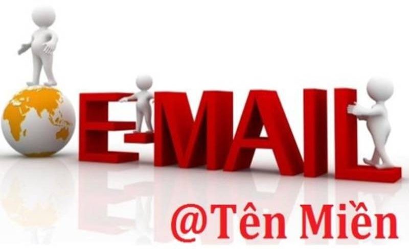 Bức thư điện tử trên màn hình máy tính có phần tên miền được làm nổi bật