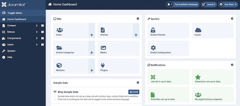Joomla cung cấp thư viện ứng dụng lớn để tùy chỉnh website