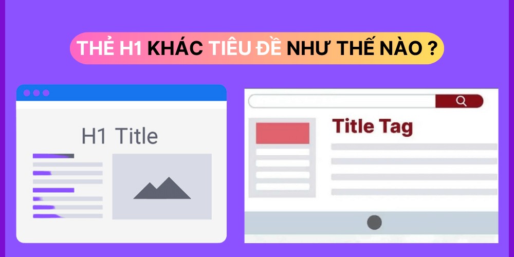 Thẻ H1 và tiêu đề SEO khác nhau như thế nào